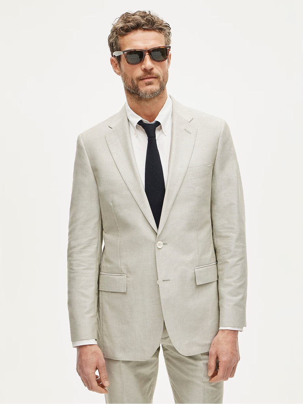 J. Crew Ludlow Slim-fit suit jacket in Portuguese cotton oxford Green Tea 38 R